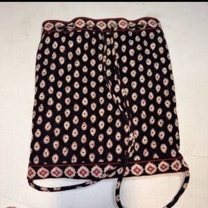 Vera Bradley retired drawstring backpack in the "Classic Black" paisley pattern